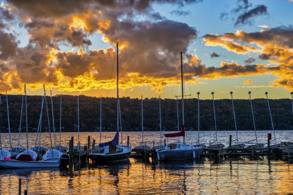 Cayuga Sunset Sails by Joseph Scaglione III